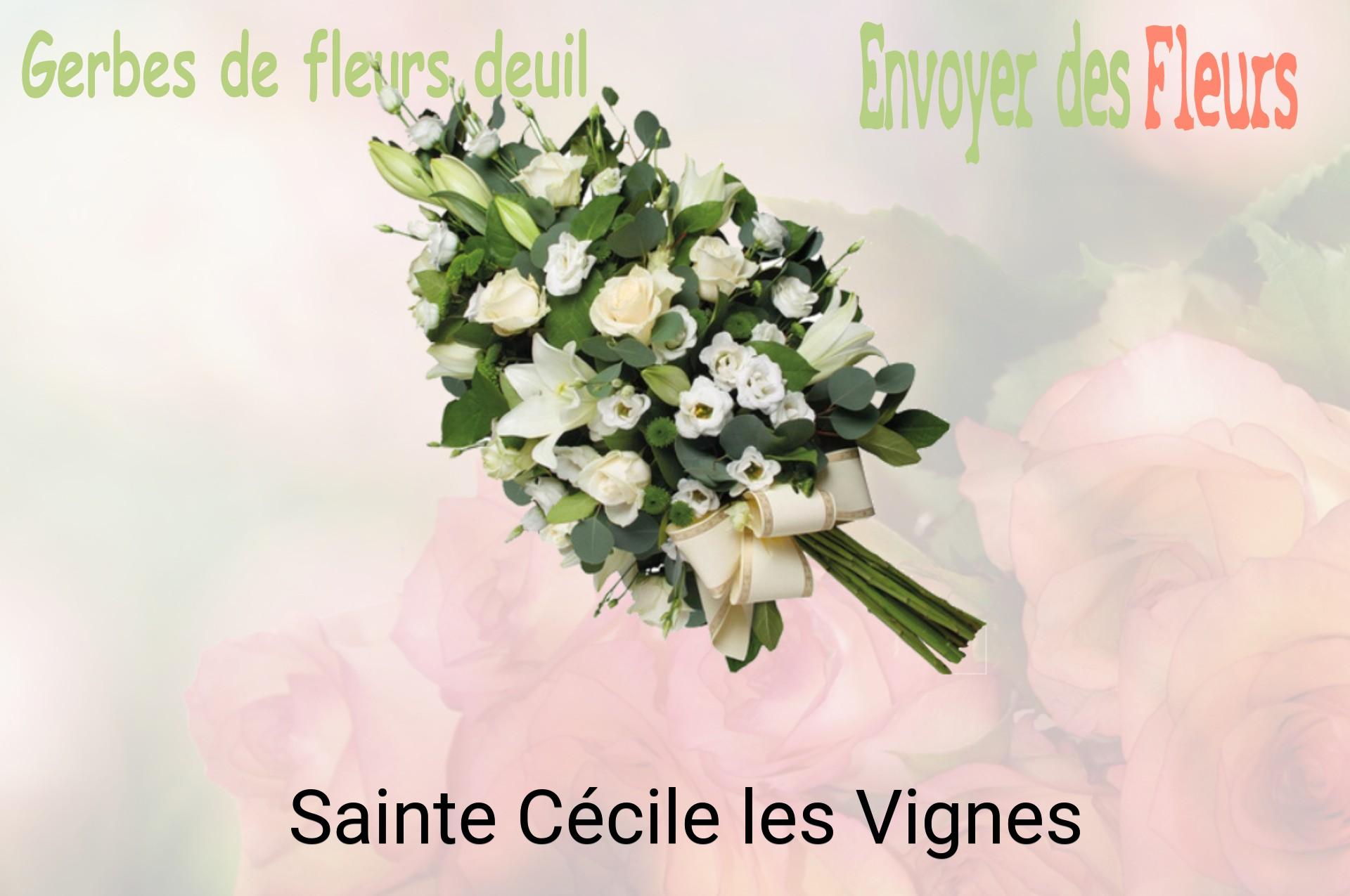 Gerbe de fleurs de deuil livrée à Sainte-Cécile-les-Vignes
